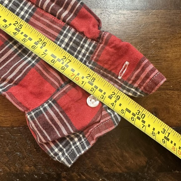Frank & Eileen Barry Shirt Womens Small Red Plaid Button Down Made in USA - Picture 11 of 11